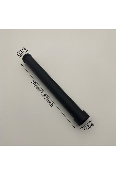Choice 20cm Black 20/30/40/50cm Shower Extension Pipe G3/4 Round Bathroom Shower arm Stainless Steel Round