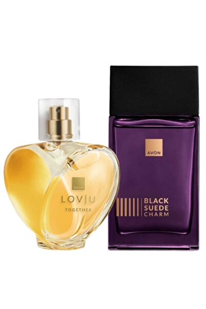 AVON Lov U Together Edp 50 ml Kadın Parfüm ve Black Suede Charm Edt 100 ml Er...