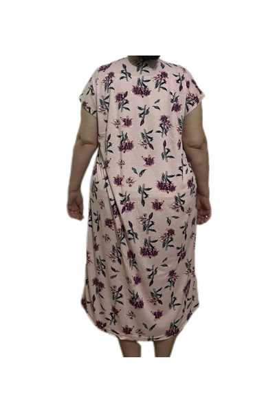 İpek Women's Short Sleeve Plus Size 100% Cotton Nightdress/Dress