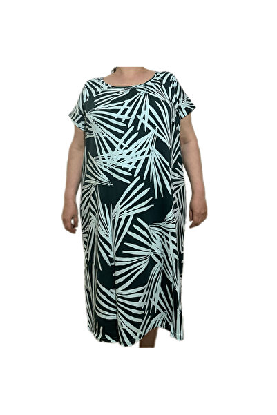 İpek Women's Short Sleeve Plus Size 100% Cotton Nightdress/Dress