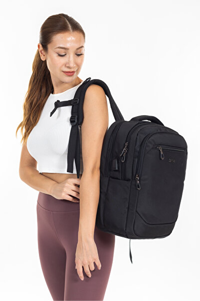 Dada Usb Aparatlı Sırt ve Seyahat Çantası 13,3-14 inç Su Geçirmez Kumaş Unise...