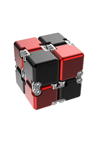 Choice Red and Black Metal Magic Cube Stress Relief Toy Cube Portable Educational Toys Decompresses Relax T