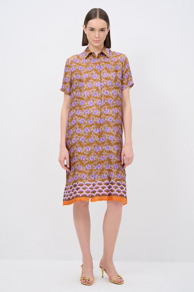 Love My Body Desenli Gömlek Elbise
