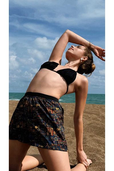 MY Wooft Summer Beachwear Pareo Swimsuit and Bikini Top Pants