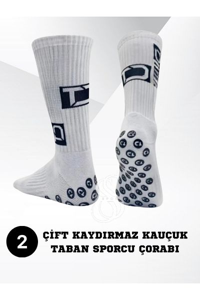 Sirius Sportswear 2 Pairs Extra Strong Anti Flu Rubber Non-Slip Sole Soccer,Basketball,Tennis,Yoga Training Socks