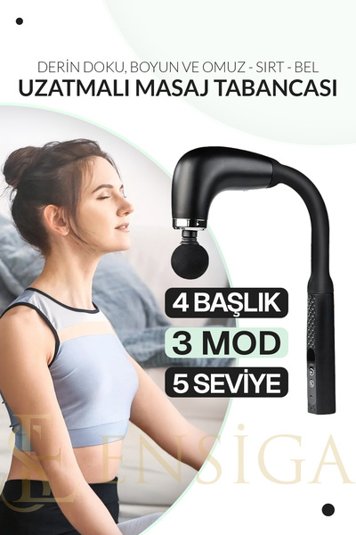 EN SİGA Uzatmalı Masaj Tabancası Derin Doku, Boyun Ve Omuz Sırt Bel Uzatılmış...