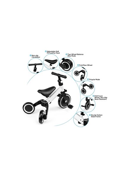 zola Ποδήλατο 2 σε 1, Zola®, με 3 ρόδες, πλαίσιο αλουμινίου, λαστιχένιες λαβές, λευκό