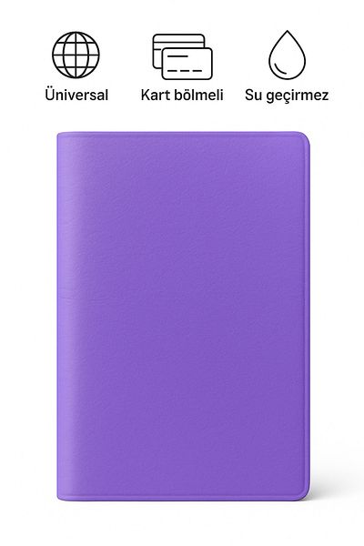 Gempo 2 Pieces Waterproof Purple Vinlex Leather Passport Cover Passport Case Passport Holder Passport Protection Case