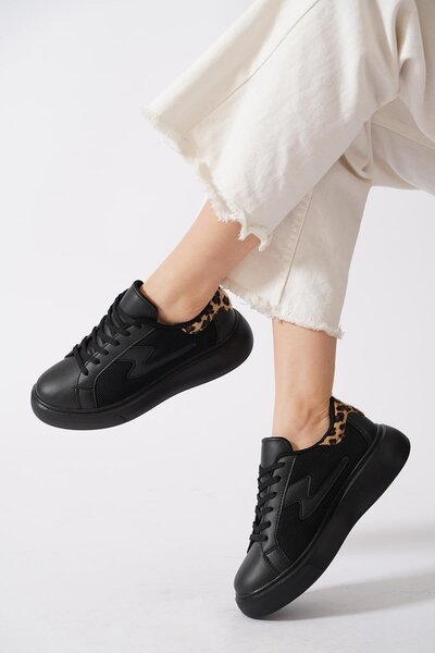 Moda Pie Berro Yan Anonarak ženske sportske cipele crne kože