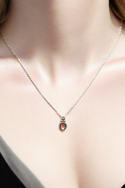 Atolyezone Ö Harfi Mini 925 Ayar Gümüş Kaplama Harfli Kolye Isimli Kişiye Öze...