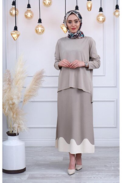 Invee İNVEE Triko Etek 6905 Taş