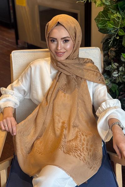ipekevi Silk Shawl 04371 Milk Coffee