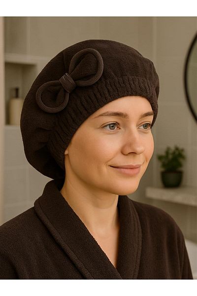 Ender Home Dreamsoft Hair Drying Cap – Elastic with Velvet Bow