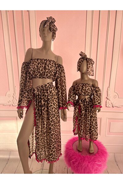 NA ADDESIGN Mother Daughter Leopard Set, Mother Daughter Pareo Set (Must Be Added Separately to the Cart, Prices Are Separate)