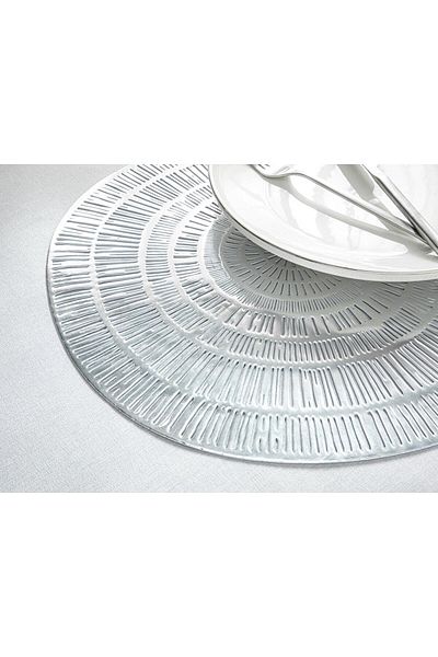 English Home Glazzy PVC 2 Piese American Service 38 Cm Argintiu