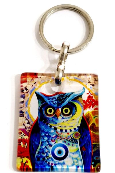 etteminönütoptanticaret Μπρελόκ από γυαλί Bereket Owl Fusion σε κουτί δώρου