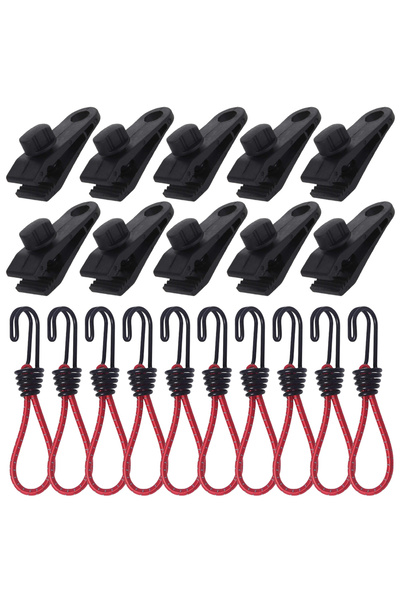 Choice مشبك قماش التخييم الأحمر، مشبك حبل مرن من القماش، مشبك قفل شديد التحمل، مشبك خيمة، حبل مطاطي