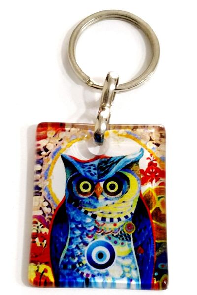 etteminönütoptanticaret Μπρελόκ από γυαλί Bereket Owl Fusion σε κουτί δώρου