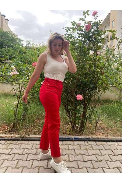 RBKS BÜYÜK BEDEN YÜKSEK BEL PAMUKLU PANTOLON