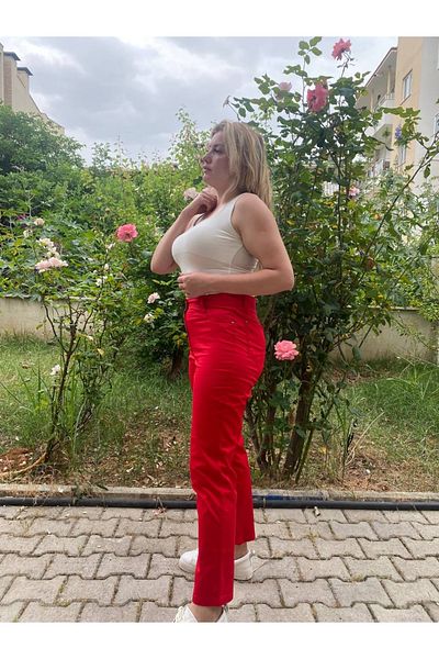 RBKS Plus Size High Waist Cotton Pants