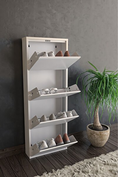 İdeal home İdeal home 4 lı beyaz ayakkabılık