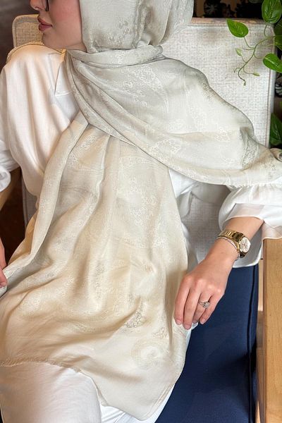 ipekevi Silk Shawl 04372 Sand White