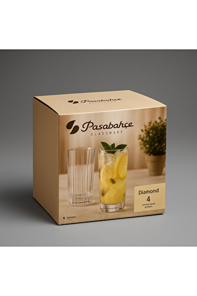 Paşabahçe Diamond Soft Drink Cup Set of 4 315cc 52998