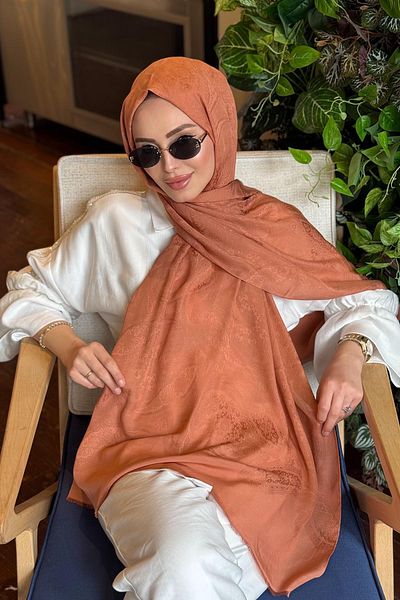 ipekevi Silk Shawl 04372 Copper