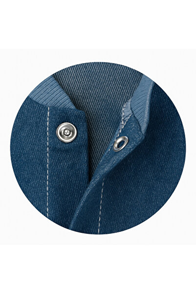 bebiya baby kids Pamuklu Bebek Kot Tulum - Erkek Bebek Yazlık/Kışlık Tulum - Çıtçıtlı ve Rahat - 3-12 Ay