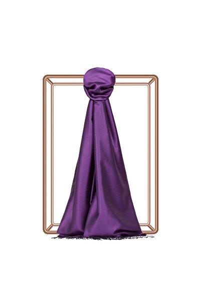 ipekevi Μεταξωτό σάλι διπλής όψης - Μωβ βιολετί