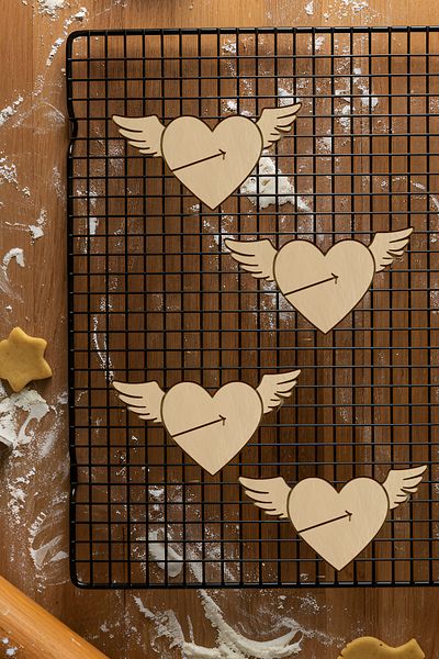 oalpo Heart Arrow Cookie Mold, Dough Shaper, Biscuit Mold, Easy Cutting Tip