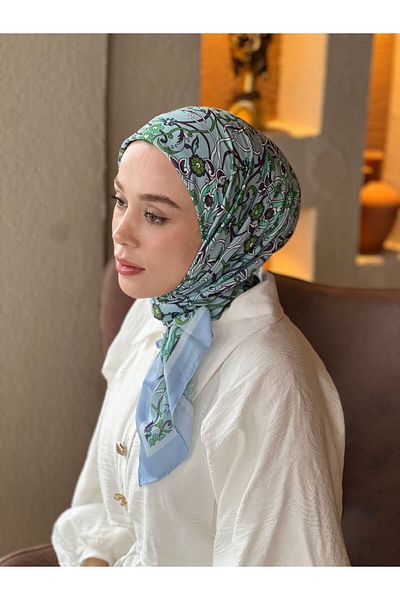 Modakaşmir Ivy Pattern Cotton Scarf
