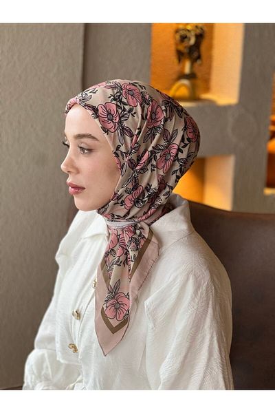 Modakaşmir Eșarfă din bumbac cu model petunia