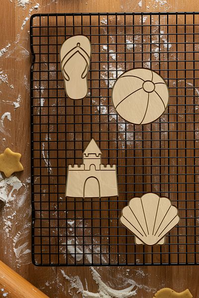 oalpo Beach Set Cookie Mold, Dough Shaper, Biscuit Mold, Easy Cutting Tip
