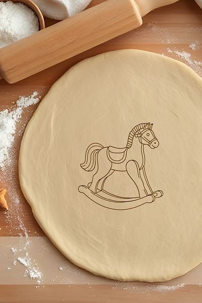oalpo Horse Toy Cookie Mold, Dough Shaper, Biscuit Mold, Easy Cutting Tip