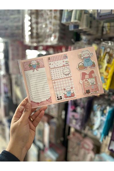 EyER Shoping 6 Colors Adhesive Index Note Paper Pink