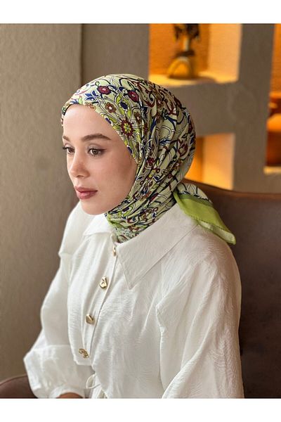 Modakaşmir Ivy Pattern Cotton Scarf