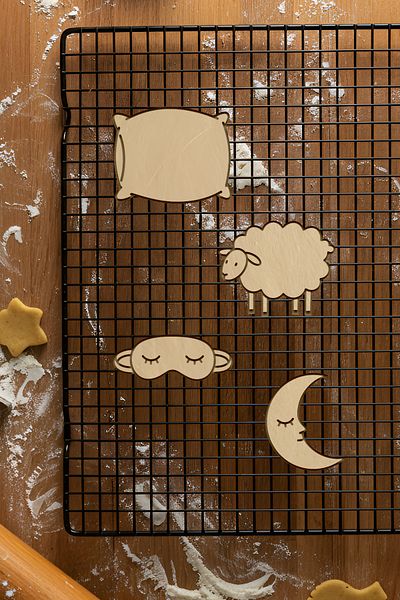 oalpo Sleepy Set Cookie Mold, Dough Shaper, Biscuit Mold, Easy Cutting Tip