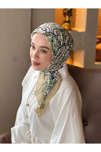Modakaşmir Ivy Pattern Cotton Scarf