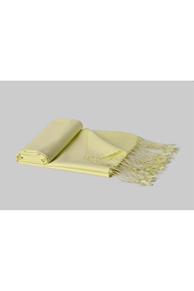 ARMANDA Çift Taraflı Düz Renk İpek Şal 3011-Limon Sarısı