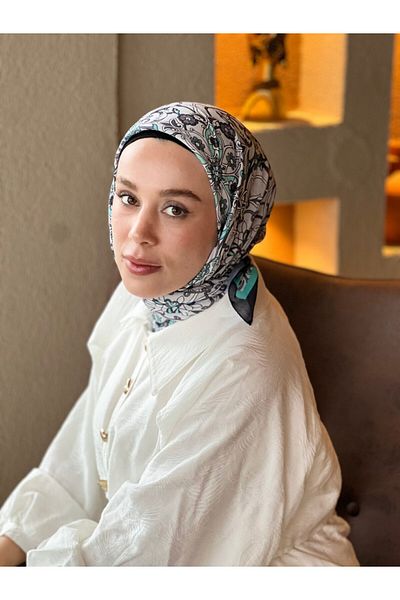 Modakaşmir Ivy Pattern Cotton Scarf