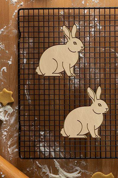 oalpo Rabbit Cookie Mold, Dough Shaper, Biscuit Mold, Easy Cutting Tip