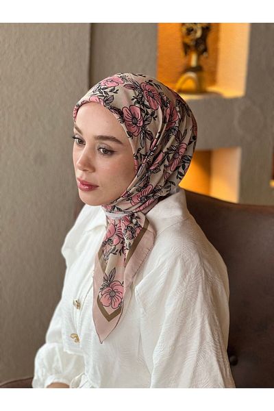 Modakaşmir Eșarfă din bumbac cu model petunia