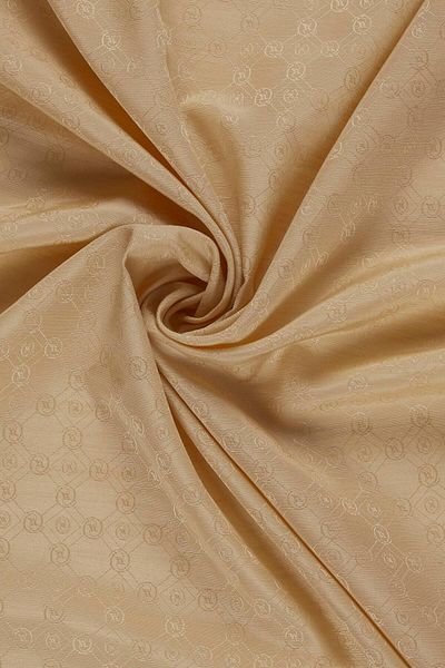 Vakko Σάλι Cotton Silk Monogram 40752-μπεζ