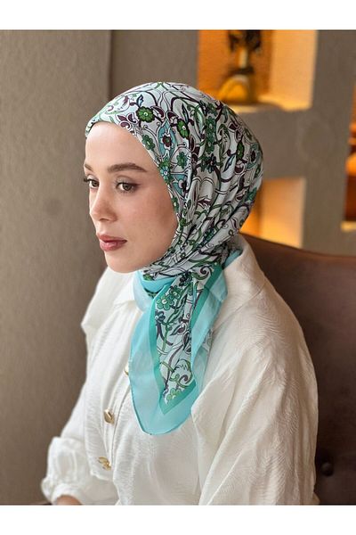 Modakaşmir Ivy Pattern Cotton Scarf