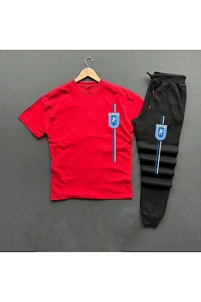 Pisa Art Universitatea Craiova T-Shirt + Sweatpants 2-Piece Combination Set