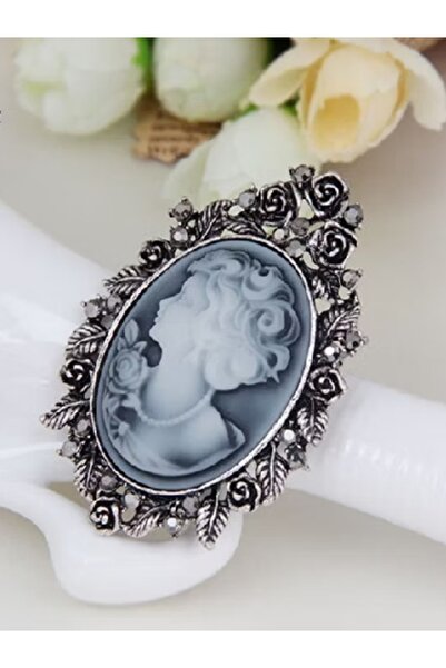 Shisa Jewel Mavi Victoria Lady Broş Kristal Yapay Elmas Pin Vintage Stil Kadı...