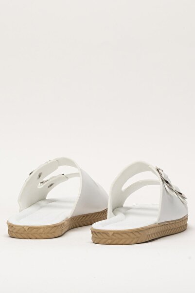 Liger Γυναικείες Παντόφλες Πόρπης Διπλής Ρυθμιζόμενης Ζώνης ΛΕΥΚΟ