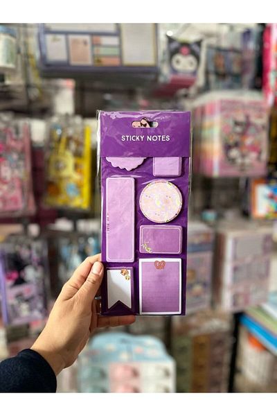 EyER Shoping 7 Colors Adhesive Index Note Paper Purple