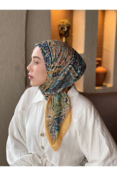 Modakaşmir Eșarfă din bumbac cu model de flori
